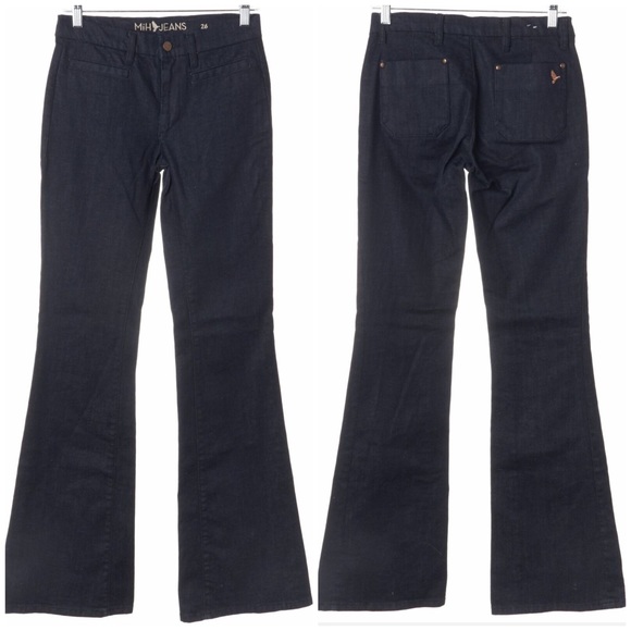 M.I.H. JEANS Blue Mid Rise Flare Jeans - Picture 1 of 5